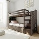 preview thumbnail 4 of 20, Max and Lily Twin over Twin Staircase Bunk Bed with Storage Drawers Clay