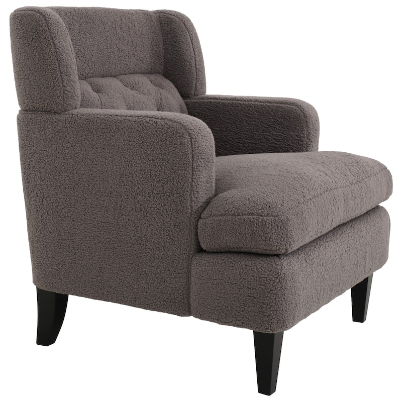 Brown 35.25" Upholstered Arm Chair