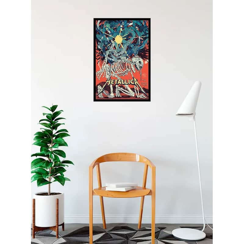 Metallica Grand Forks Skeleton Crawl Framed Poster - 24 x 36 Inch