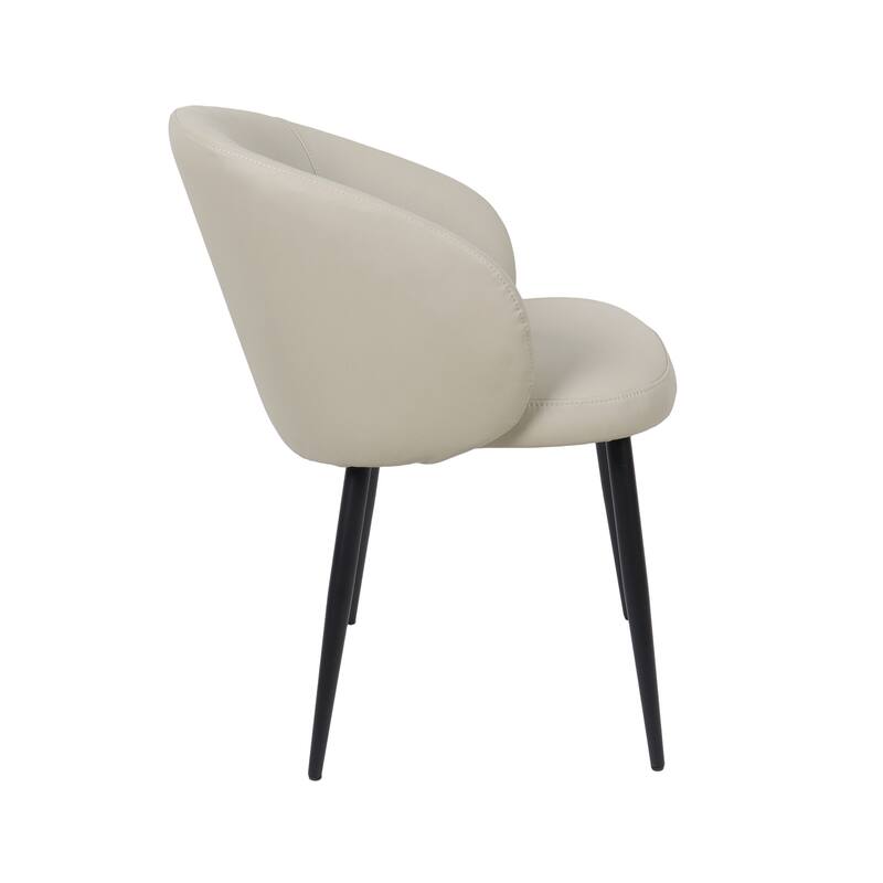 Manhattan Comfort Looma Vegan Leather Metal Side Chair - Set of 2