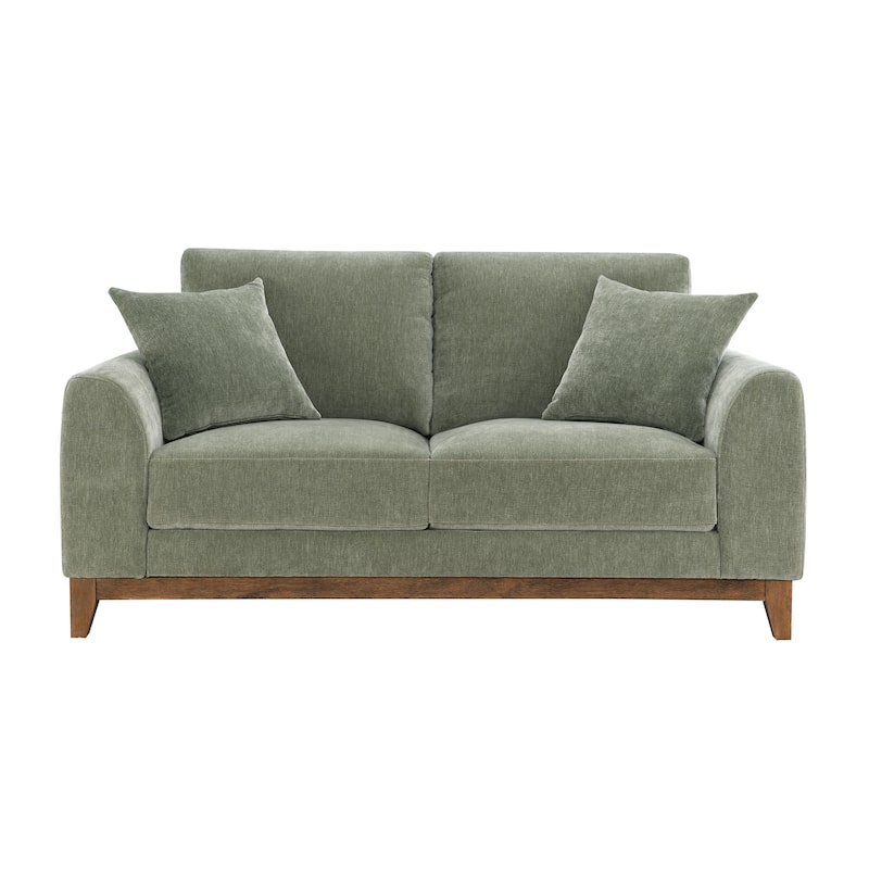 Furniture of America Lurek Mid Century Modern OEKO TEX Chenille Loveseat