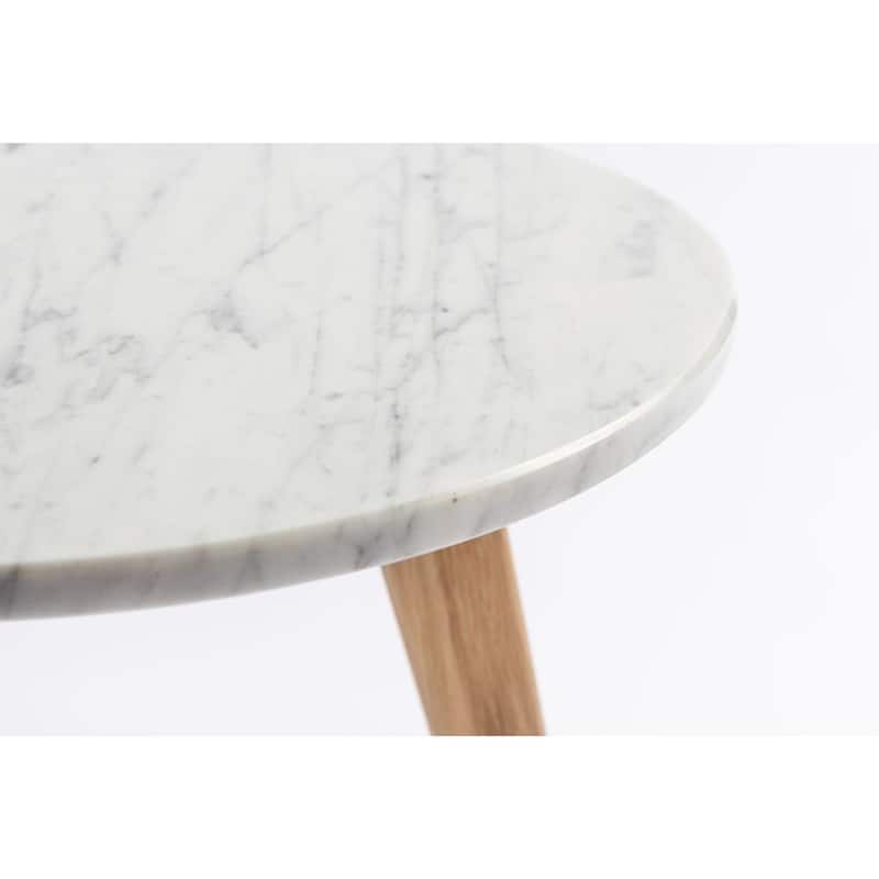 Carson Carrington Tang 15-inch Round Marble Table - 15.5"L x 15.5"W x 15.5"H