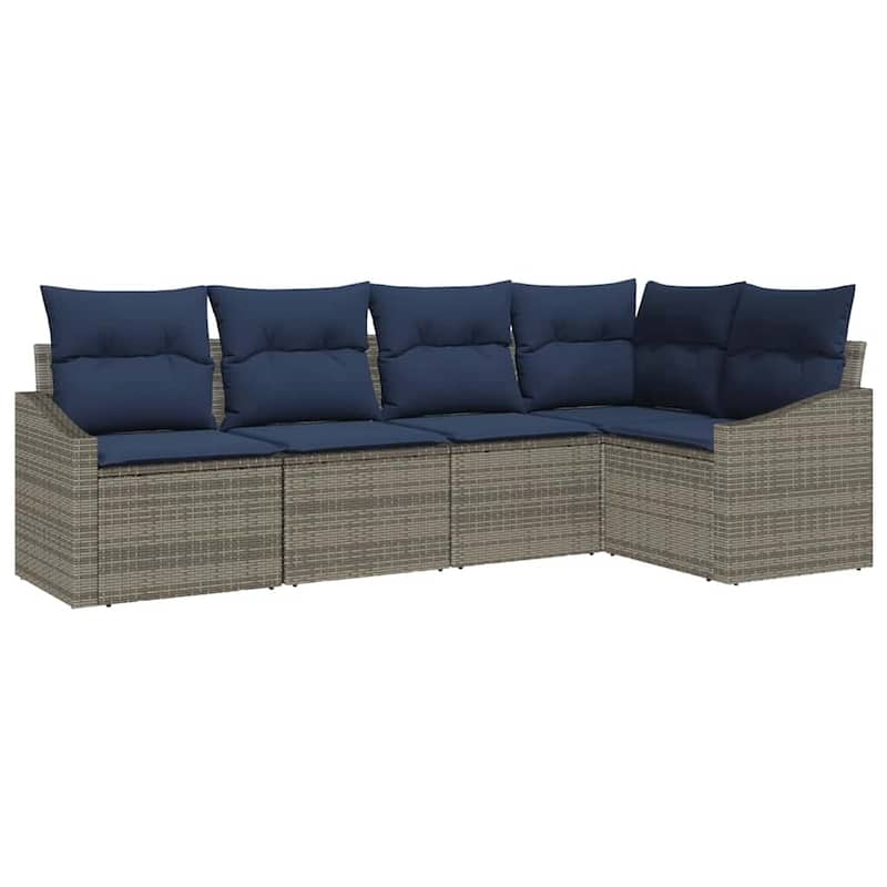 vidaXL 6 Piece Garden Sofa Set with Cushions - 91.9×48.6×27.2
