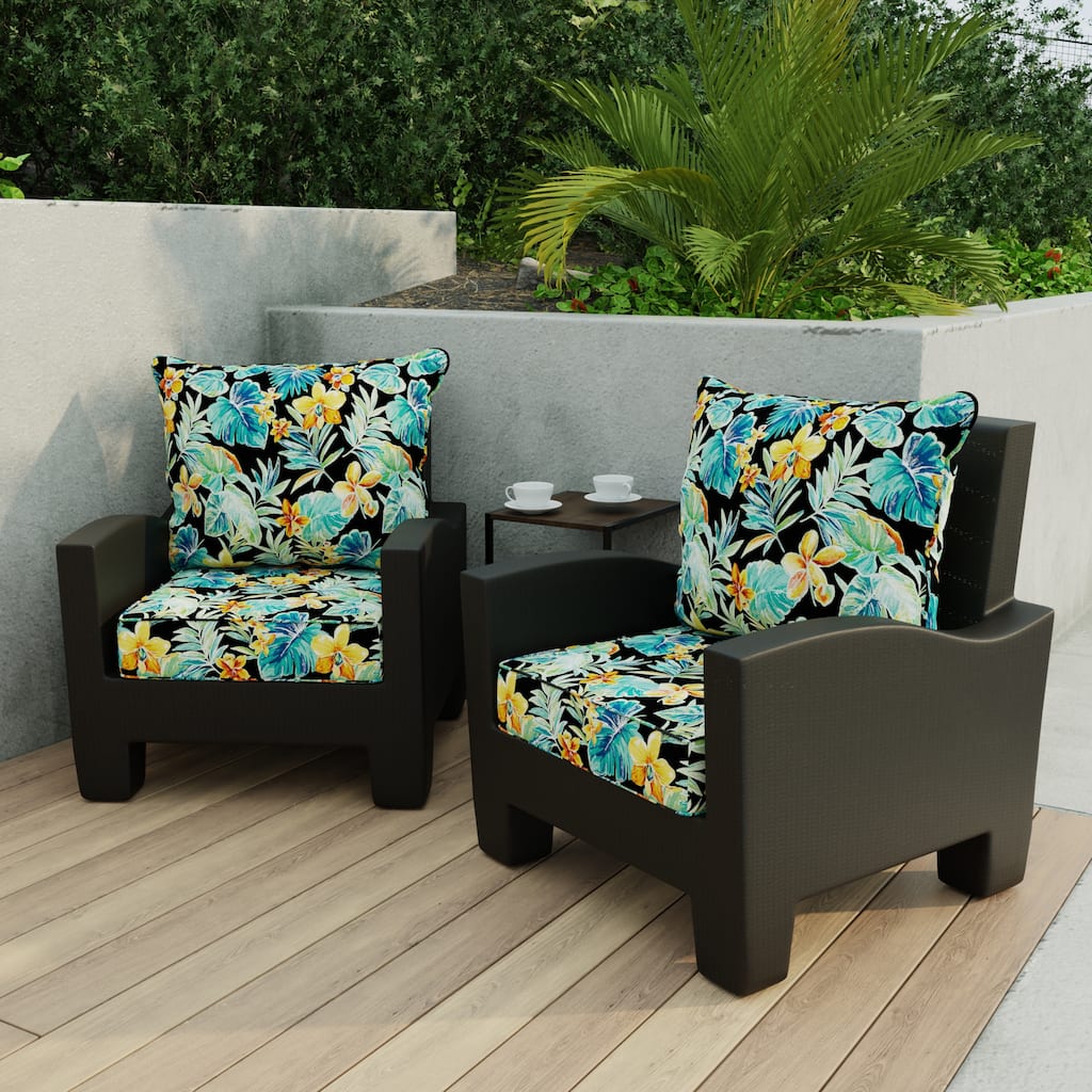 24" x 47" Outdoor Deep Seat Cushion Set with Welt - 46.5'' L x 24'' W x 6'' H