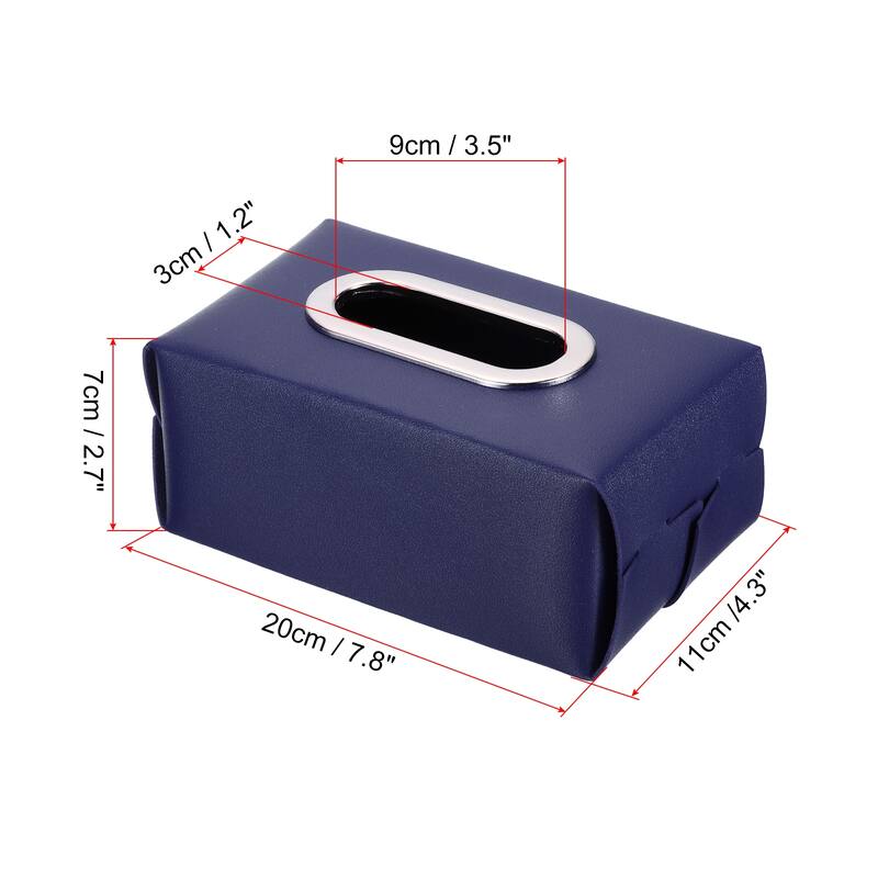 7.8x4.3x2.7" Tissue Box Cover, Rectangle Napkin Paper Towel Dispenser Holder for Countertop Home Office Car
