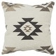 preview thumbnail 1 of 4, Rizzy Home Ivory, Brown, and Black Southwest Wool Top Throw Pillow