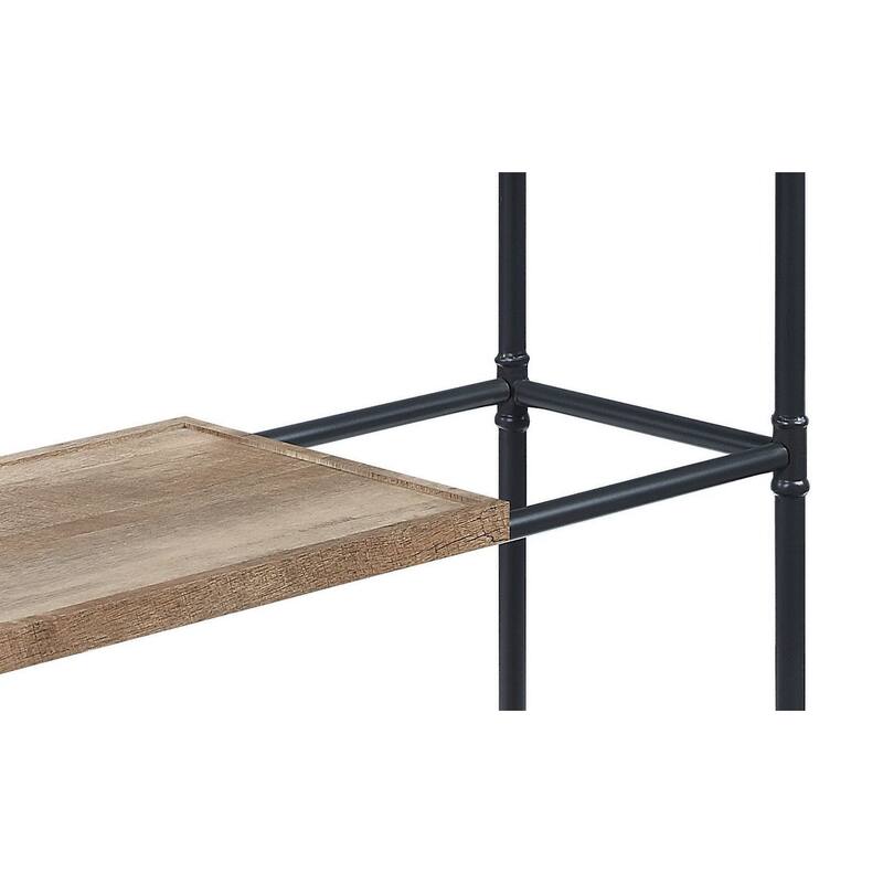 Brantley Oak & Sandy Black Finish Bookshelf