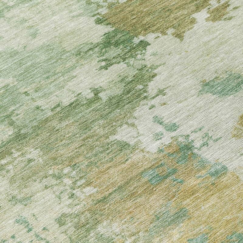 Machine Washable Indoor/Outdoor Abstract Blend Chantille Rug