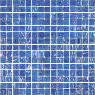 Apollo tile 12" x 12" Celestial Glossy Azure Blue Glass Tile (20 sq ft/case) - 20 Pack