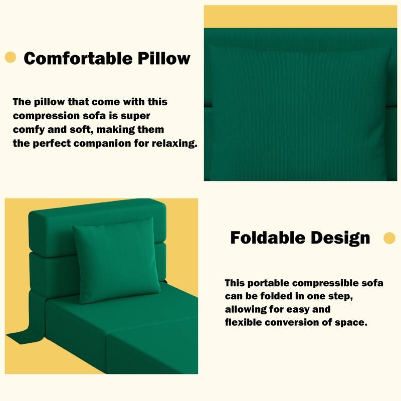 Convertible Compression Corduroy Sectional Sofa (Set of 2)