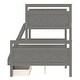 preview thumbnail 12 of 10, Modern Twin over Full Bunk Bed with Ladder, 2 Storage Drawers, Safety Guardrail Loft Bed Frame for Kids Teens Adults, Gray