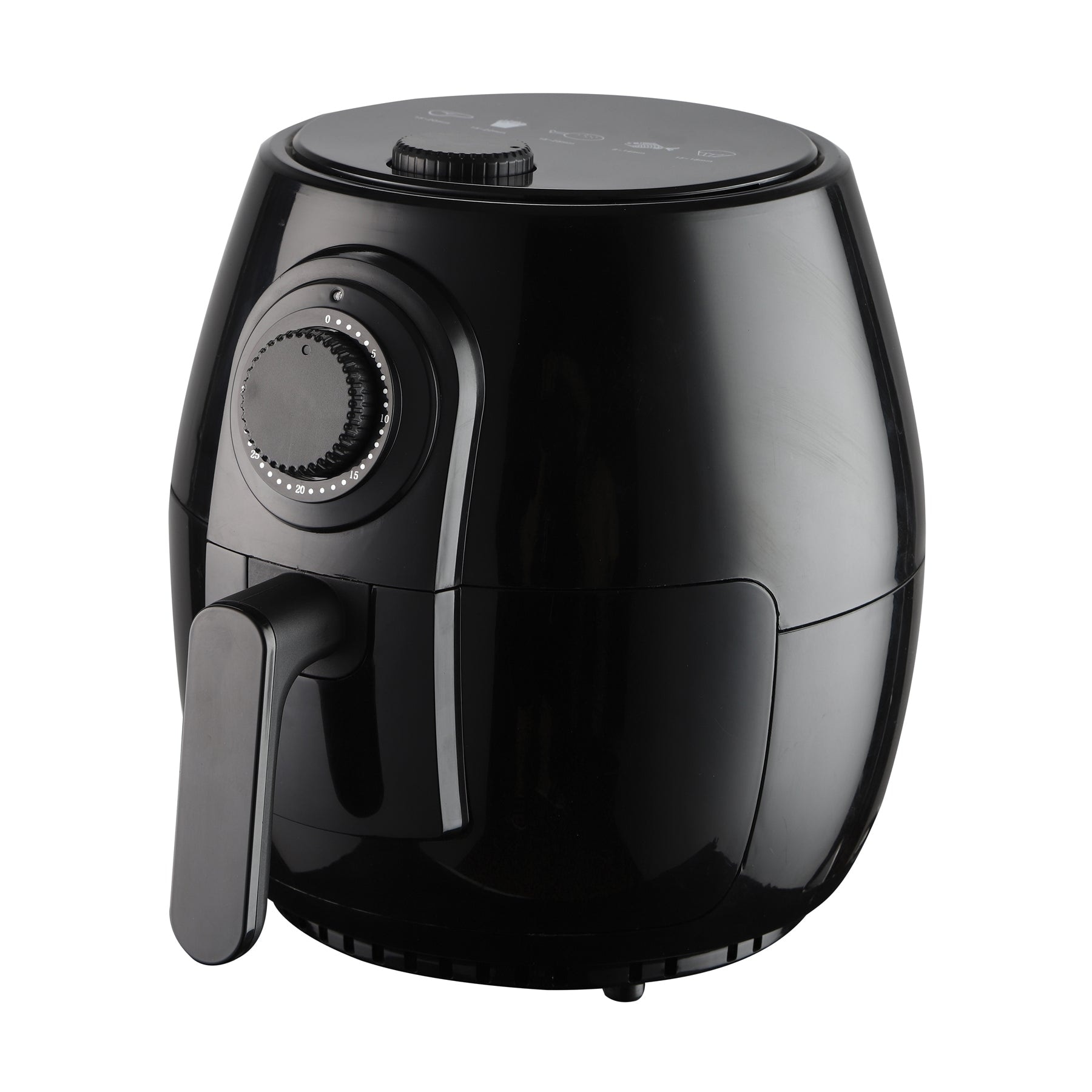 Aria Premium 2 Qt. Retro Style Ceramic Air Fryer, Black/Stainless