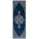 preview thumbnail 8 of 7, Lauren Ralph Lauren Handmade Gunlaug Oriental Medallion Wool Rug 2'3" x 7' Runner - Navy/Ivory - Runner