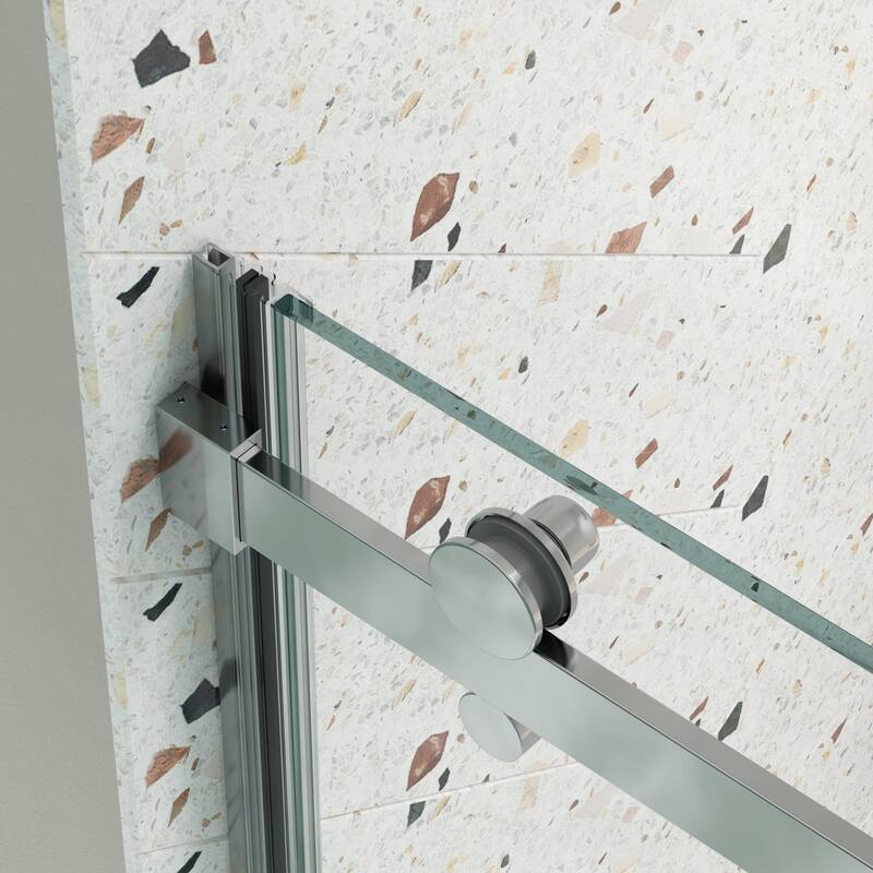 56"-60"W x 74"H Bathroom Doors with High Quality Stainless Steel Handles