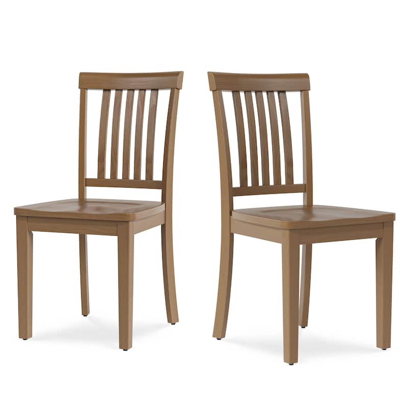 RENEWLINE Set of 2 Spindle High-Back Dining Chairs， Elegant and Comfortable Seating for Dining Rooms - Light Brown