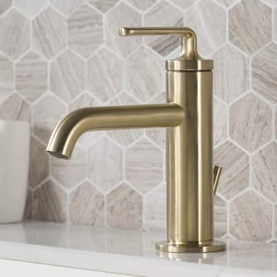 KRAUS Ramus Single Handle Bathroom Sink Faucet w/ Lift Rod Drain