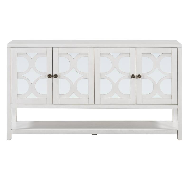 60''W Sideboard with Mirrored Doors - N/A