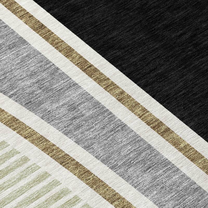 Machine Washable Indoor/ Outdoor Contemporary Keely Chantille Rug