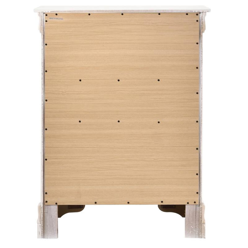 Passion Furniture Louis Phillipe Cherry 4 Drawer Chest of Drawers - 31"L x 16"W x 41"H