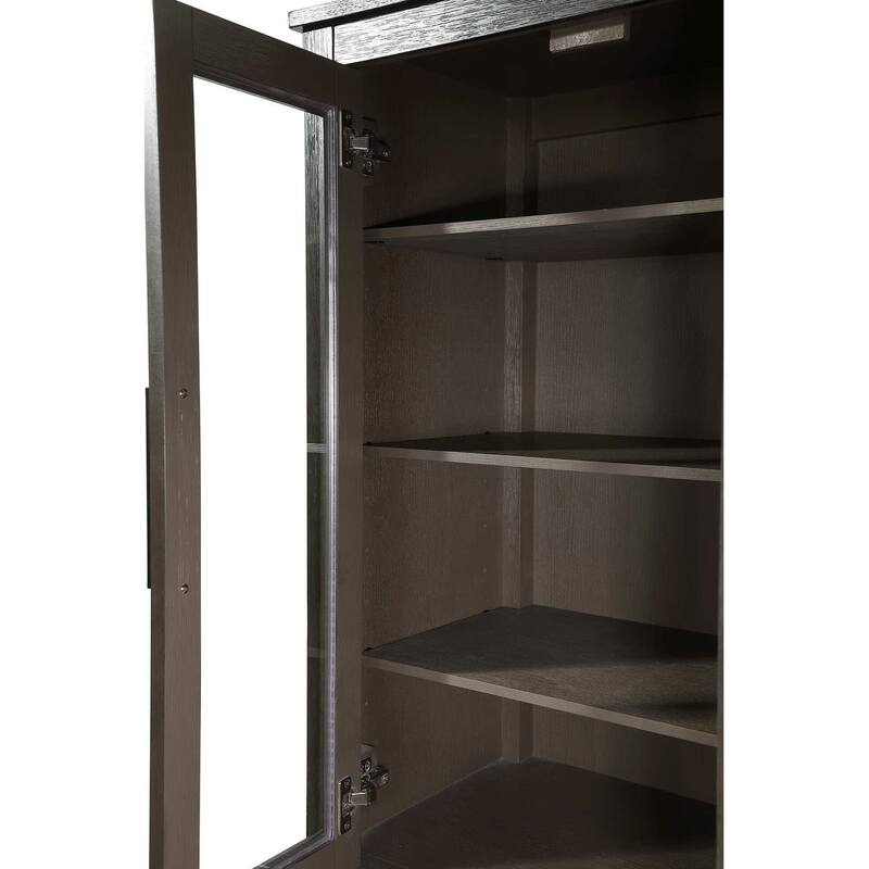 Kensington 16-28 Inch Bath Storage Glass Cabinet