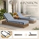 preview thumbnail 83 of 112, Patio Recline Chairs Adjustable Chaise Lounge with Cushions (Set of 2)