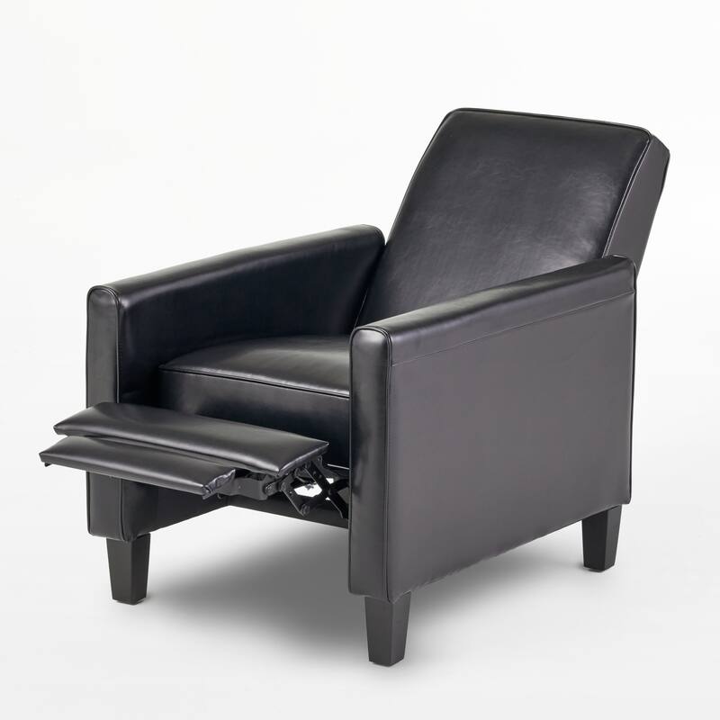 Pushback Recliner Chair, Fax Leather Armchair Push Back Accent Chair for Living Room, Home Theater Single Sofa Club Chair