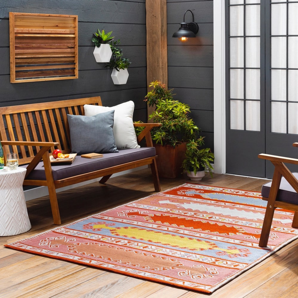 Livabliss Handmade Sajal Outdoor Recycled PET Area Rug