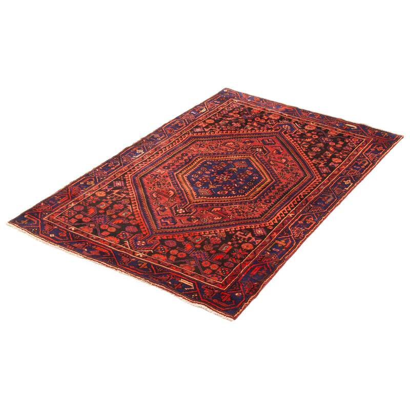 ECARPETGALLERY Hand-knotted Andelz Red Wool Rug - 4'3 x 6'5