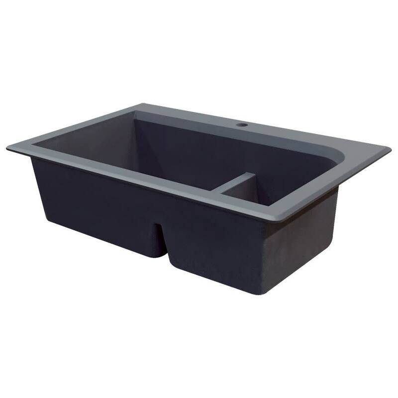 Transolid K-RTDJ3322 Radius 33" Drop In Double Basin Granite Kitchen