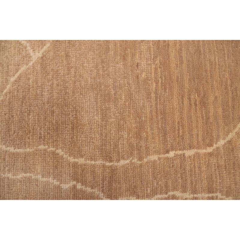 ECARPETGALLERY Hand-knotted Mystique Tan Wool Rug - 3'0 x 10'1