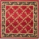 preview thumbnail 86 of 141, SAFAVIEH Lyndhurst Setareh Traditional Oriental Trellis Rug 6'7" Square - Red/Black - Square