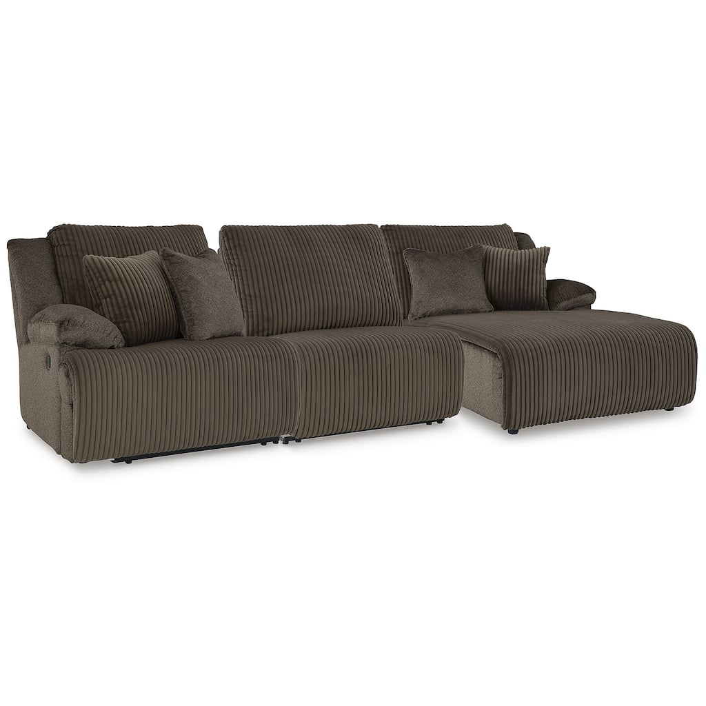 Signature Design by Ashley Top Tier 3-Piece Sofa Chaise Sectional - 130" W x 74" D x 41" H