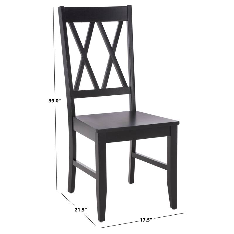 SAFAVIEH HOME Yana Double X-Back Side Chair - 18"W x 22"D x 39"H