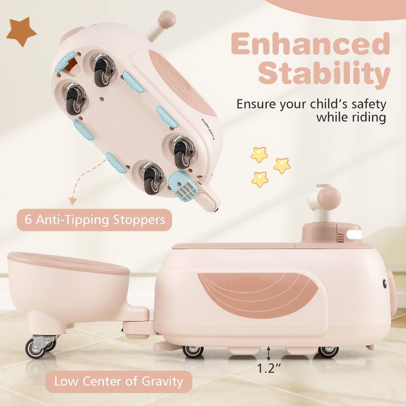 Gymax 2-in-1 Kids Ride on Toy Toddlers Sliding Car w/Detachable