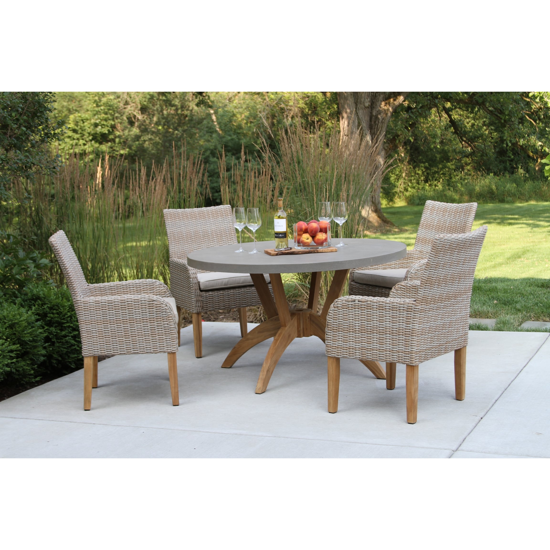 Teak 6 seater hotsell garden table and chairs