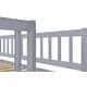 preview thumbnail 9 of 18, Stairway Twin over Full Bunk Bed with Trundle,Modern Style Wooden Bed