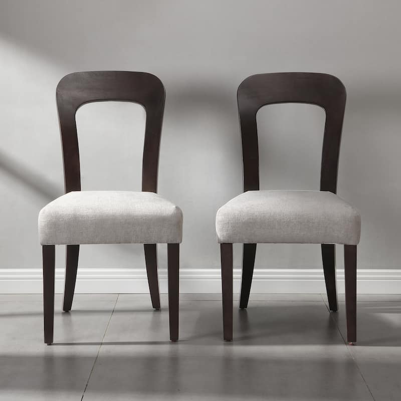 Dining Chairs Set of 2, Upholstered Kitchen Side Chairs, Fabric Seating