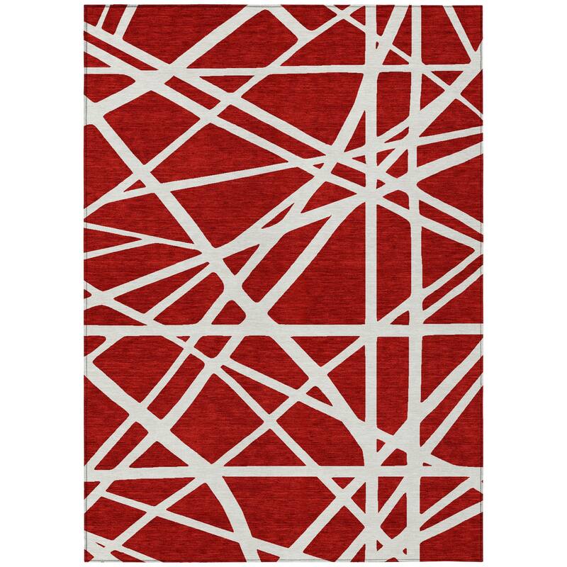 HomeRoots Geometric Transitional Rectangle Outdoor Rug