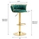 preview thumbnail 128 of 155, Velvet Upholstered Adjustable Bar Stool Swivel Counter Chair Set of 2
