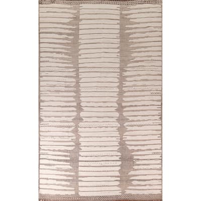 Moroccan Large Abstract Area Rug Handmade Wool Carpet - 9'9"x 14'7"