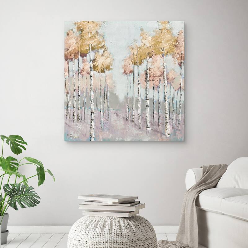Summer Aspen Blush by Jennifer Stottle Taylor Canvas Art Print