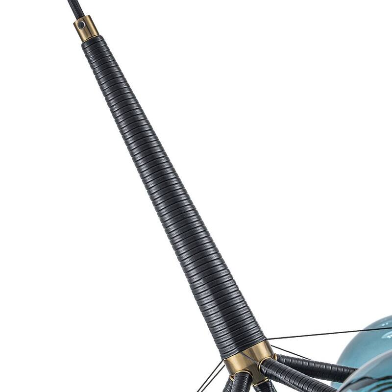 Glam Art Deco Cluster Glass Globe Blue Bubble Chandelier