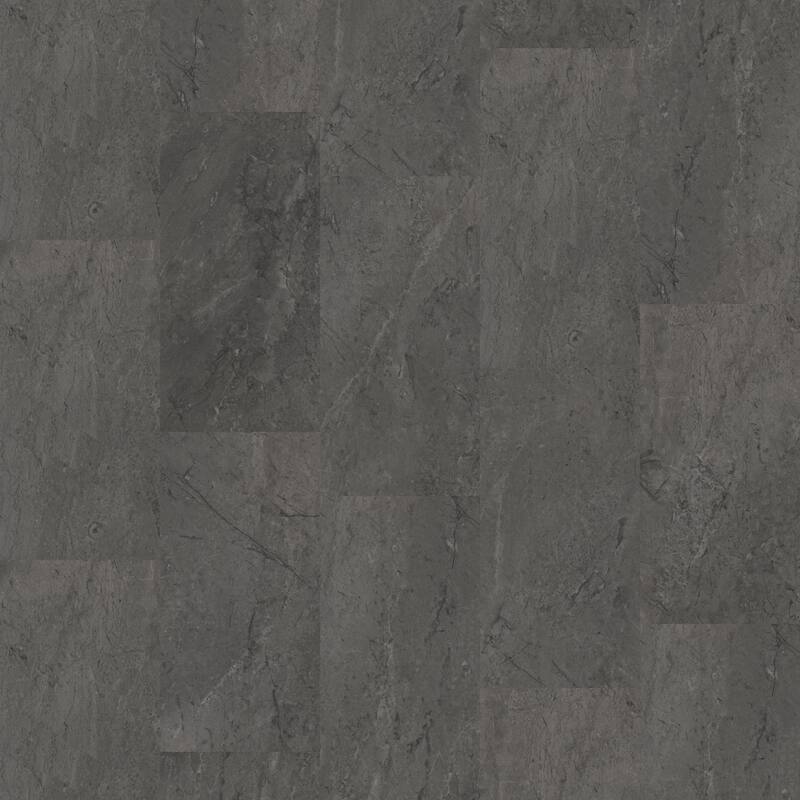 Shaw 5681V Obelisk SPC 12" x 24" Embossed Vinyl Flooring with 20mil - Charcoal Soapstone