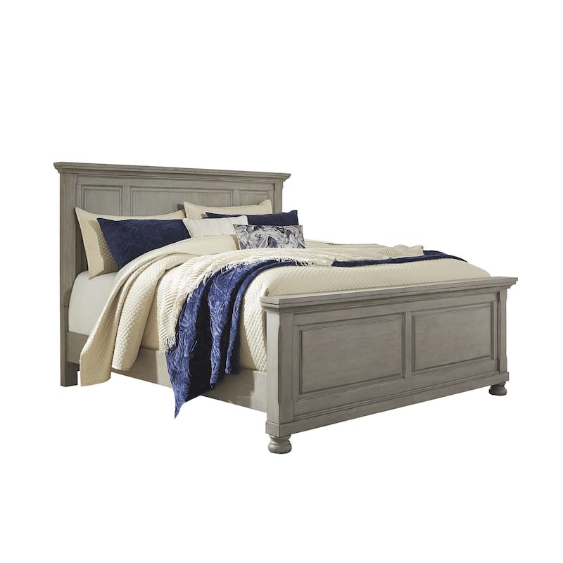 The Gray Barn Canterbury Burnished Grey Light Grey Panel Bed