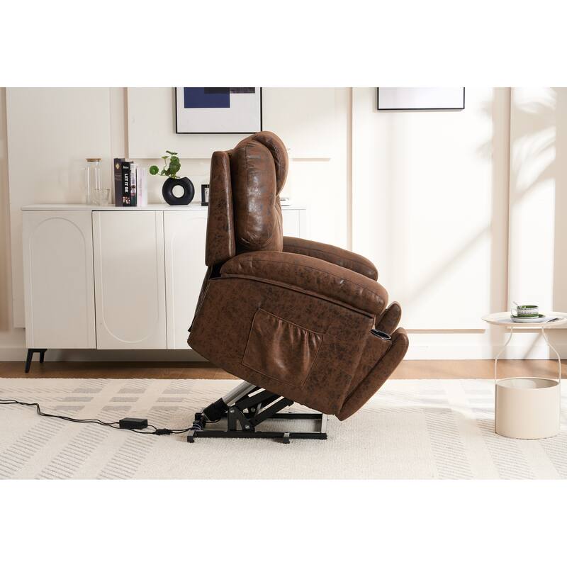 Oversized Power Lift Recliner Chair with Silent Motor & Massage