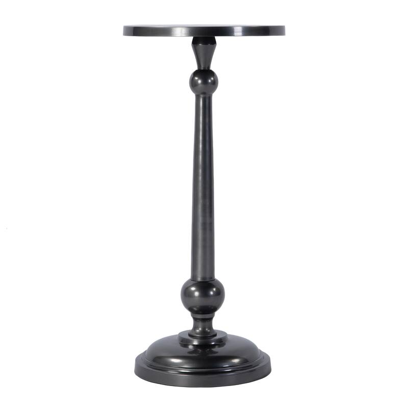 Sterling 10 in. W Round All Metal Pedestal Base End Table