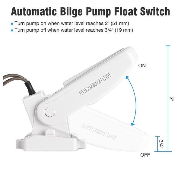1100GPH 12V Electric Marine Submersible Bilge Sump Water Pump For
