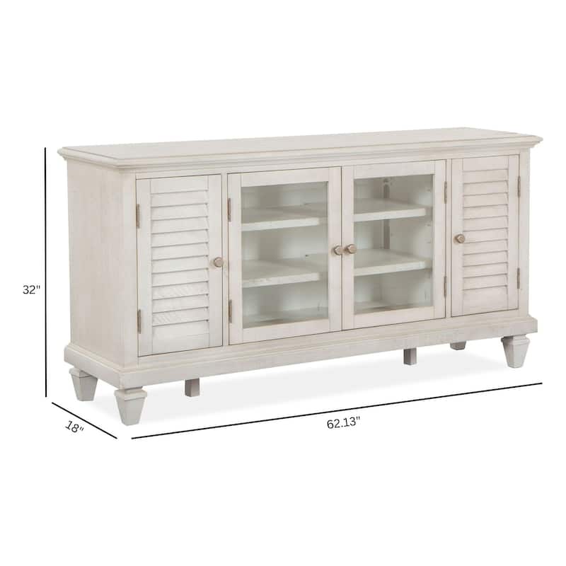 Magnussen Home Newport Alabaster Small Console - W x D x H
