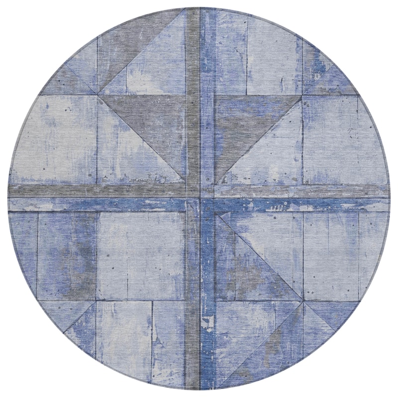 HomeRoots Geometric Transitional Rectangle Outdoor Rug