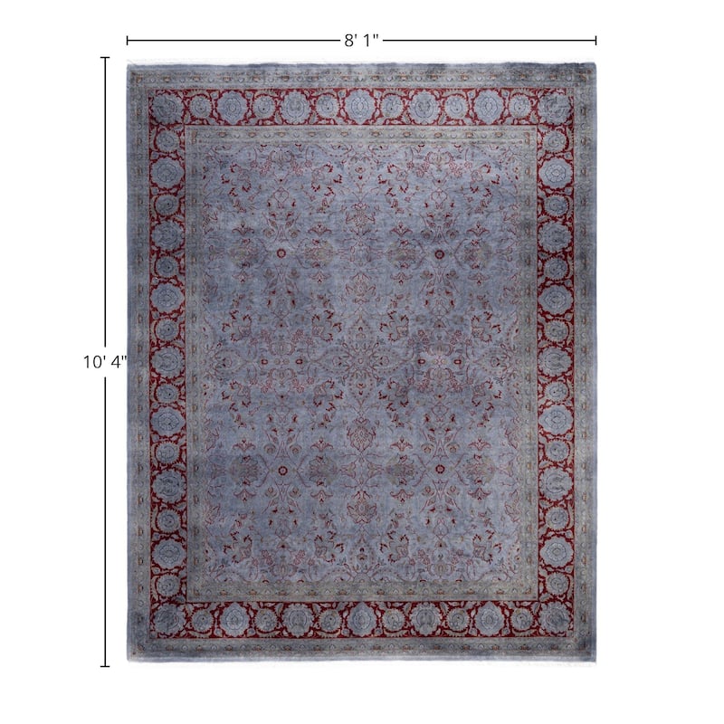 Overdyed One-of-a-Kind Hand-Knotted Area Rug - Gray - 8' 1" x 10' 4"